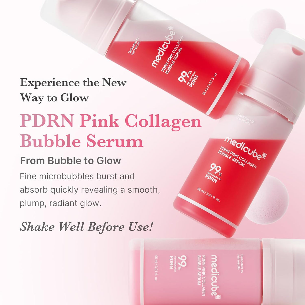 MEDICUBE | PDRN Pink Collagen Bubble Serum - 95ml