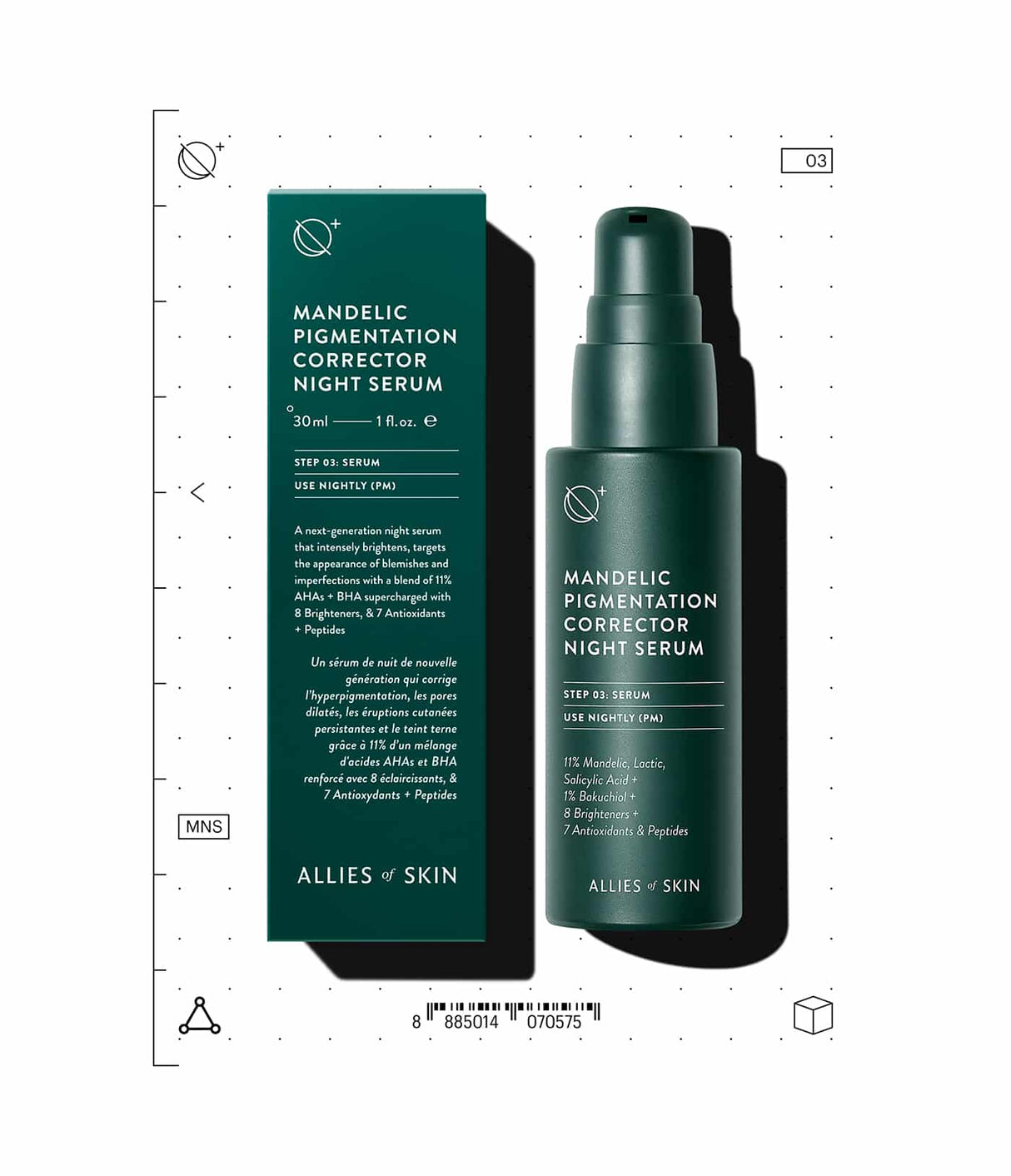 Mandelic Pigmentation Corrector Night Serum de Allies of Skin