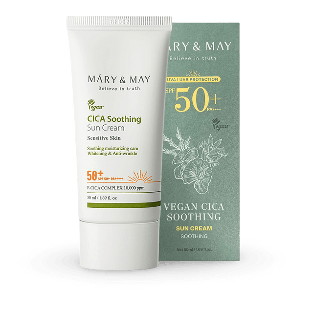 MARY & MAY | Vegan Cica Soothing Sun Cream SPF50+