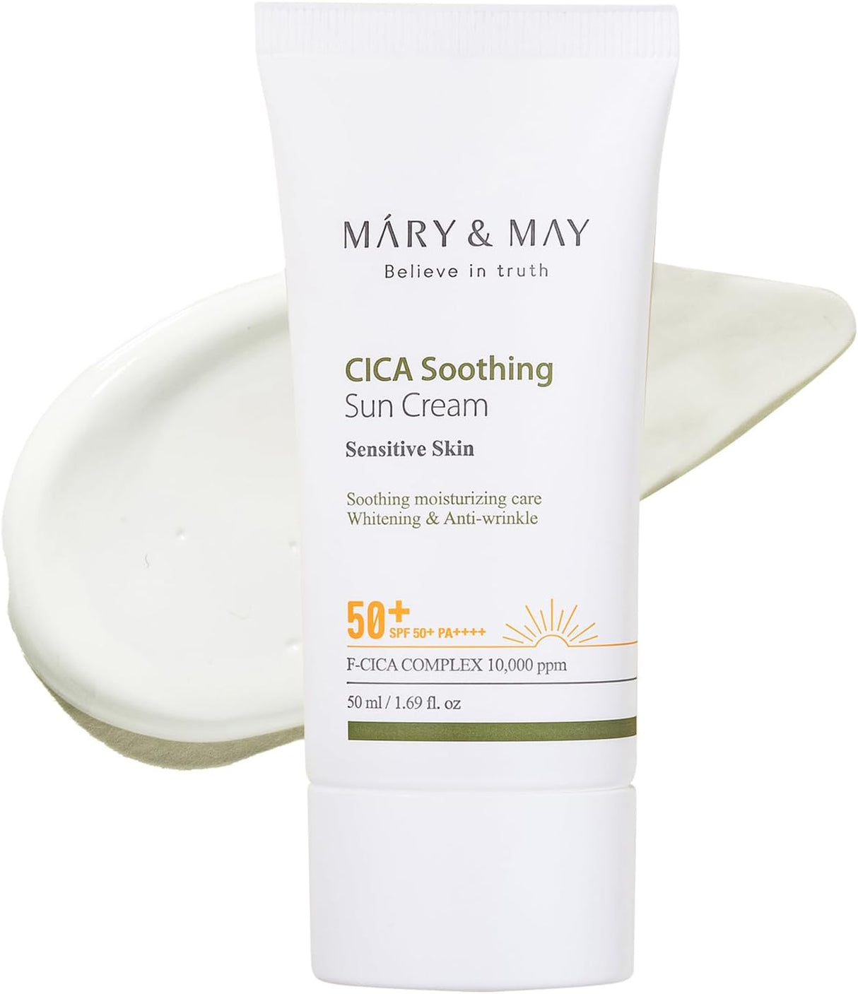 MARY & MAY | Vegan Cica Soothing Sun Cream SPF50+