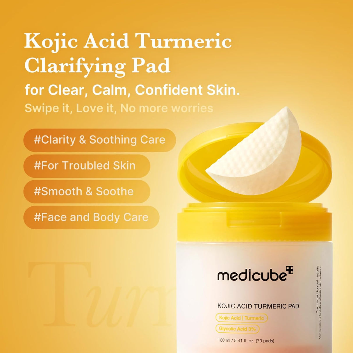 MEDICUBE | Kojic Acid Turmeric Toner Pad - 70 ud
