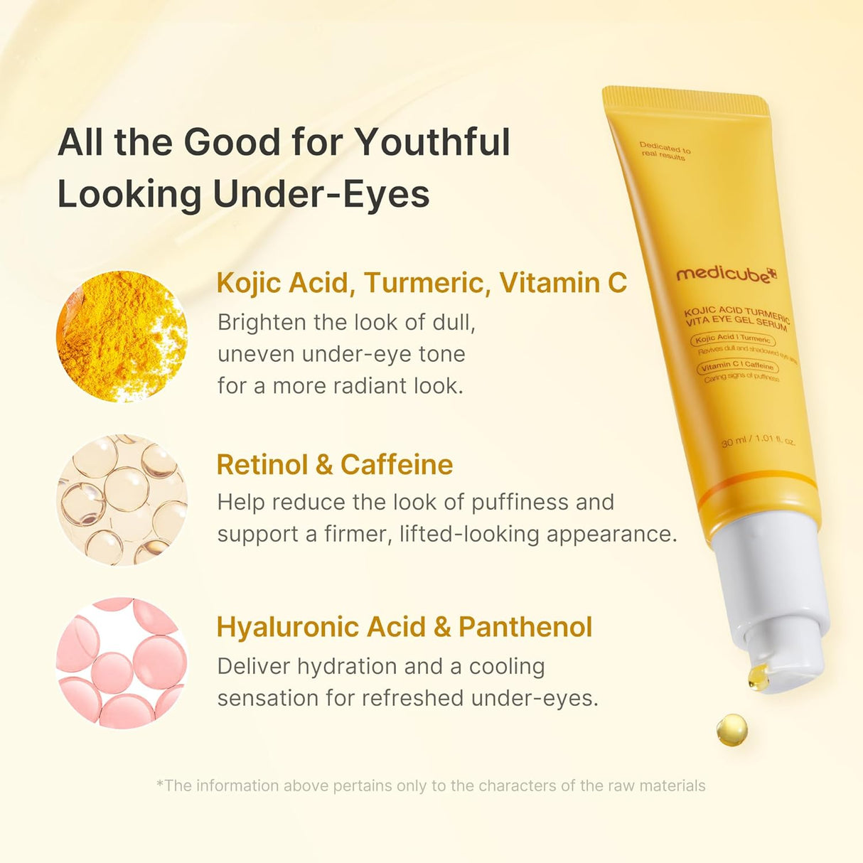 MEDICUBE | Kojic Acid Turmeric Vita Eye Gel Serum - 30ml