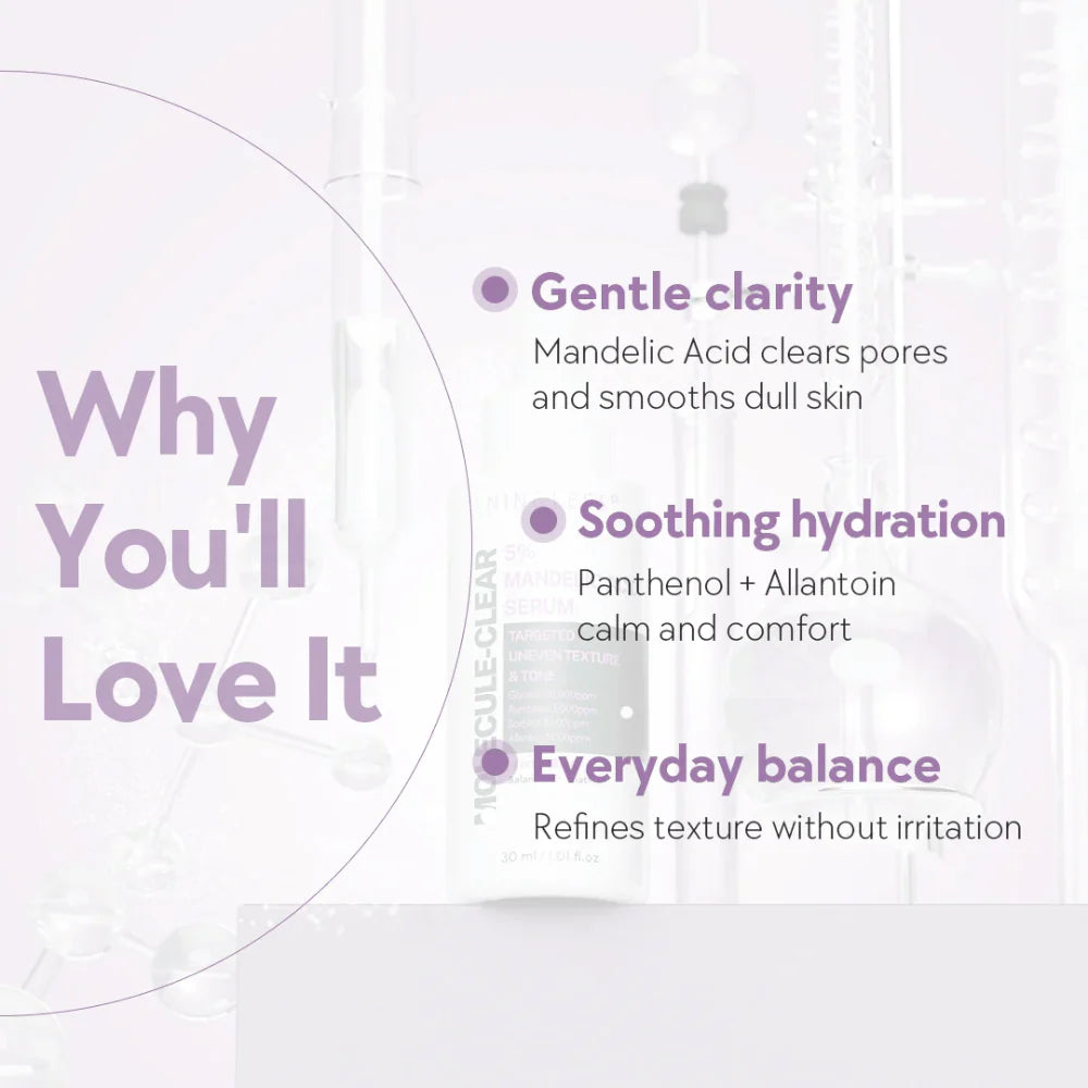 NINE LESS | 5% Mandelic Acid Serum - 30ml
