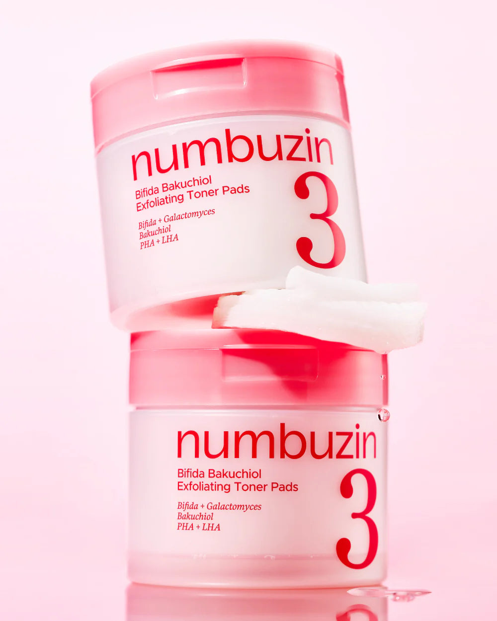 NUMBUZIN | No.3 Bifida Bakuchiol Exfoliating Toner Pads - 70ud