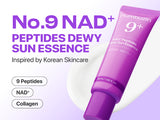 NUMBUZIN | No.9 NAD+ 9 Peptides Dewy Sun Essence SPF50+ PA++++ - 50ml