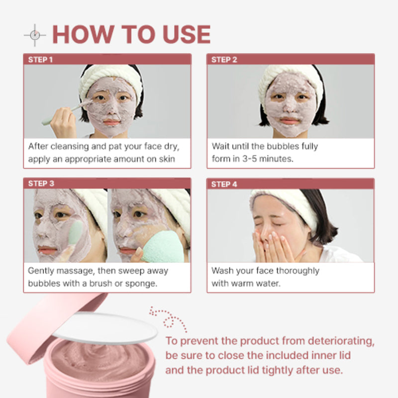 P.CALM | Red Rice Bubble Deep Mask - 90gr