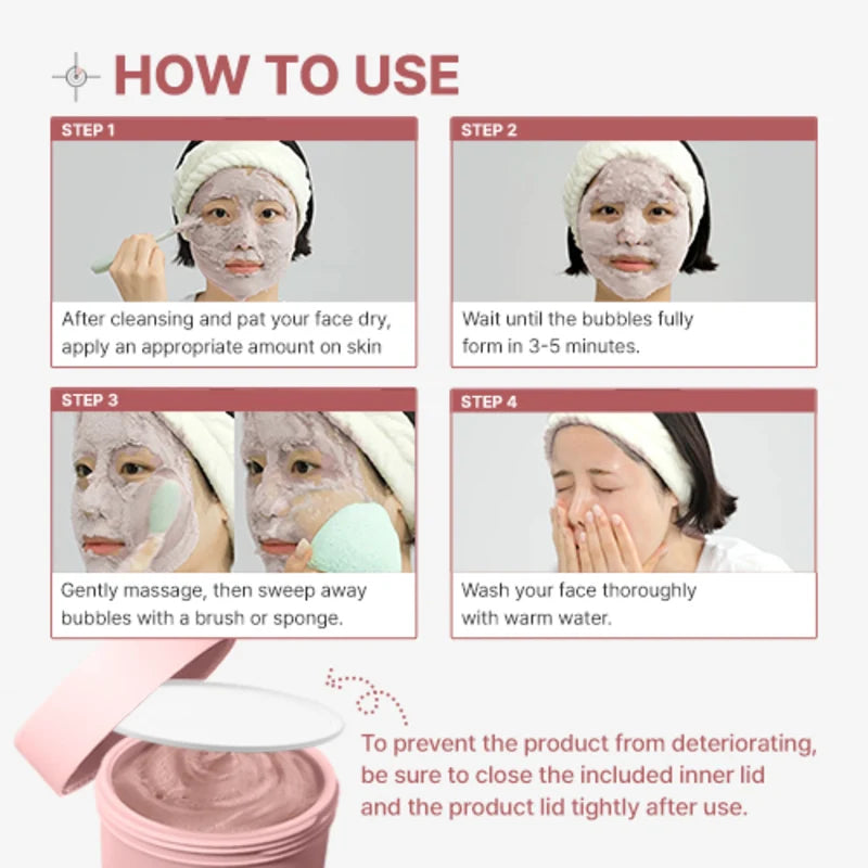 P.CALM | Red Rice Bubble Deep Mask - 90gr