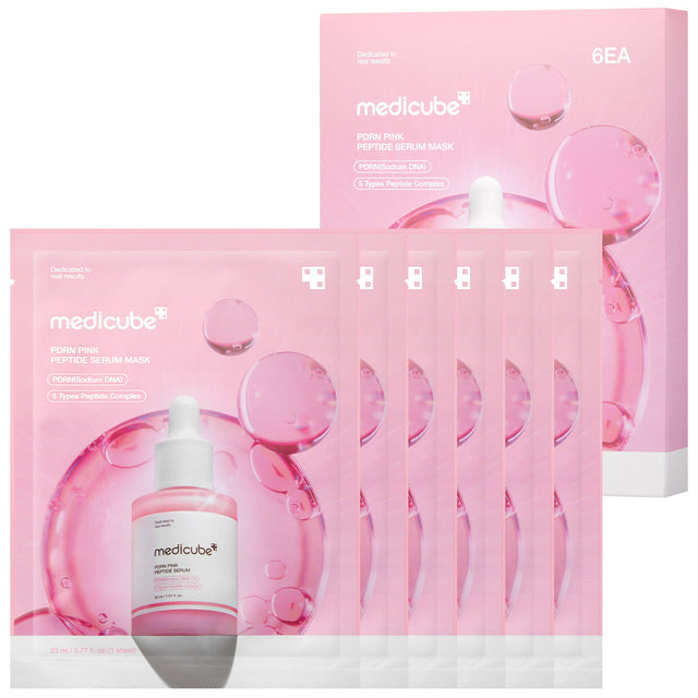 MEDICUBE PDRN Pink Peptide Ampoule Mask - 6EA