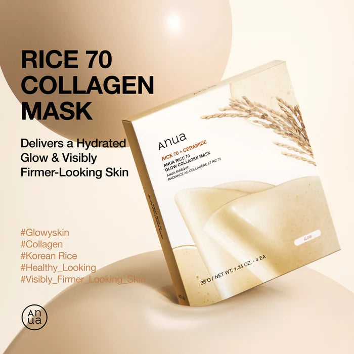 ANUA | Rice 70 Glow Collagen Mask