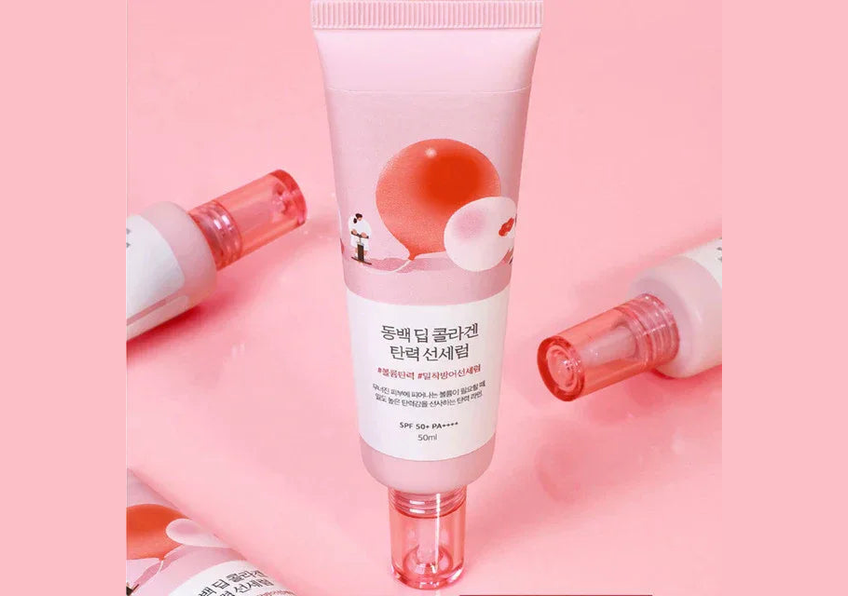 ROUND LAB | Camellia Deep Collagen Firming Sun Serum SPF50+ - 50 ml