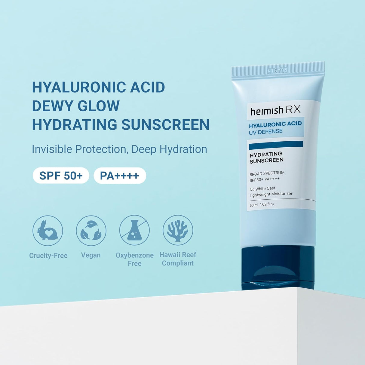 Heimish RX Crème Solaire Hydratante à l'Acide Hyaluronique SPF50+ PA++++