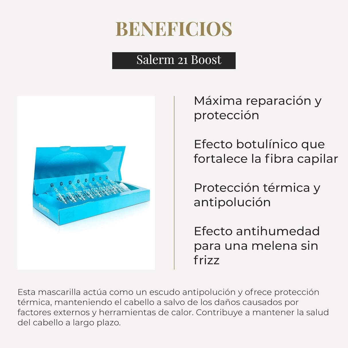 SALERM | Salerm 21 Boost Mascarilla Reparadora Intensiva - 8 ud