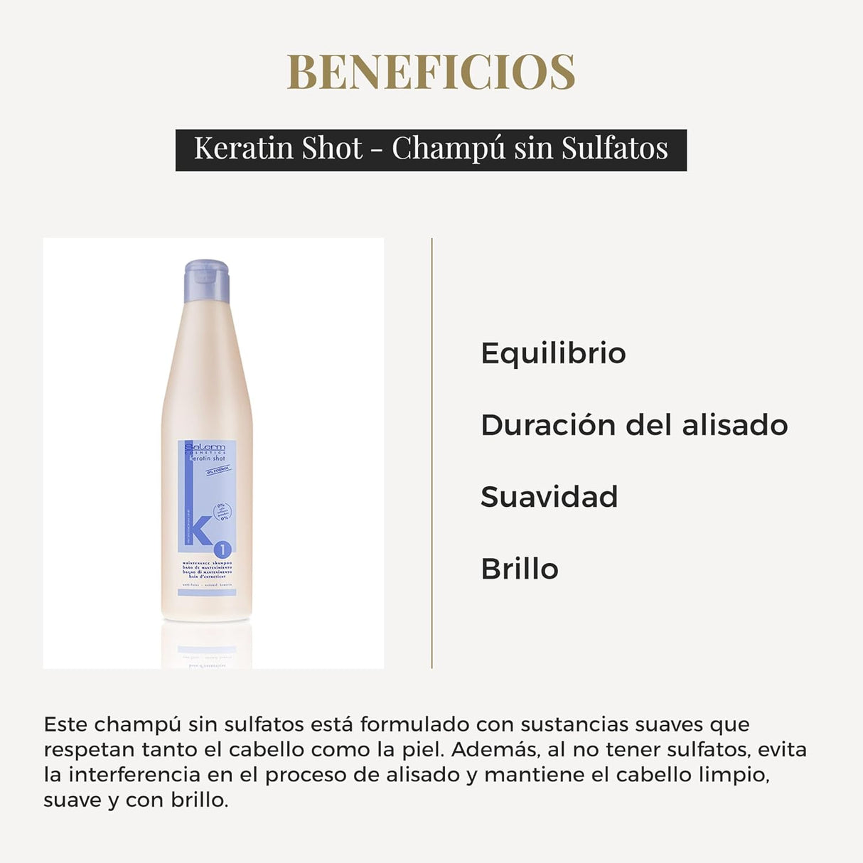 SALERM | Keratin Shot Champú - 500ml