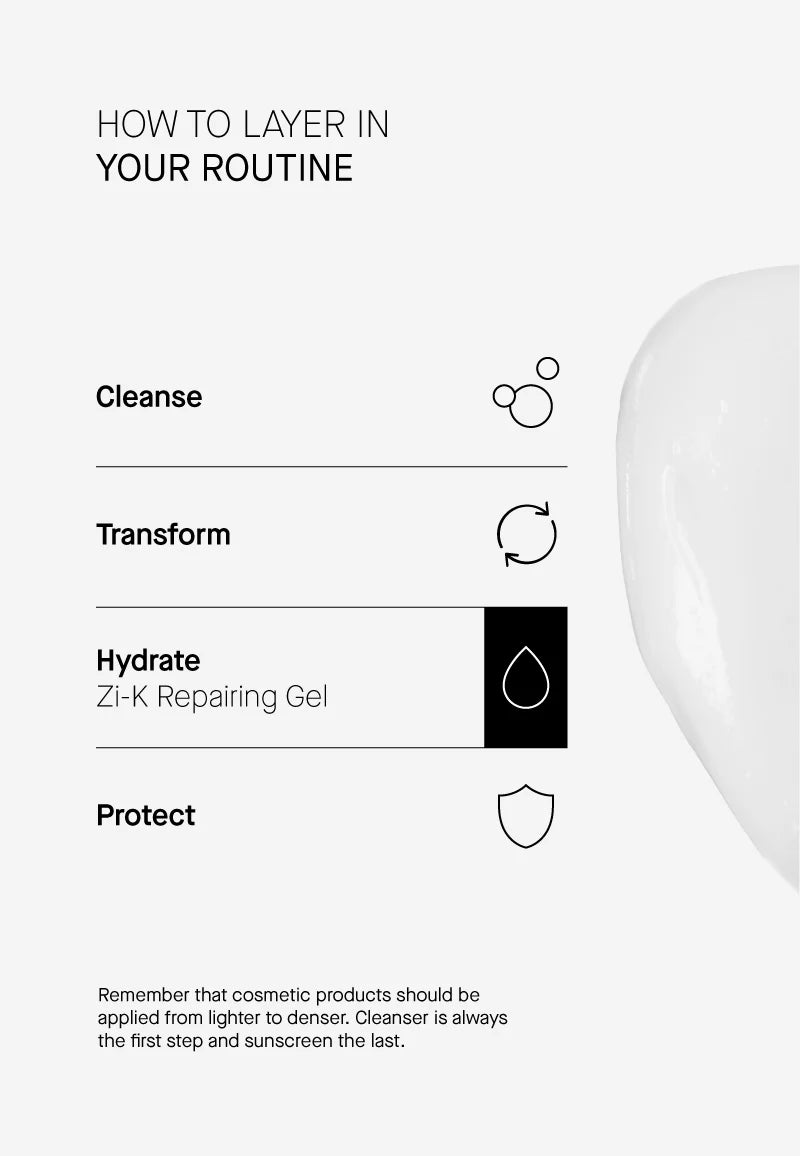 TRANSPARENT LAB | Zi-K Cica Repairing Gel - 100ml