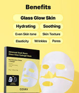 Advanced Snail Mucin Glass Glow Hydrogel Mask - 1 unit