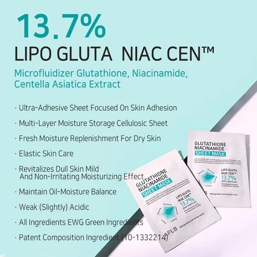 APLB | Glutathione Niacinamide Sheet Mask - 1ud