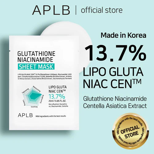 APLB | Glutathione Niacinamide Sheet Mask - 1ud