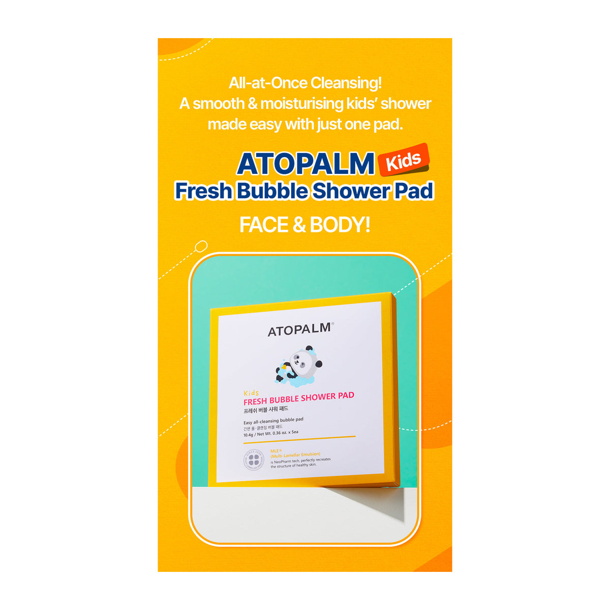 ATOPALM | Fresh Bubble Shower Pad 10.4g 5ea