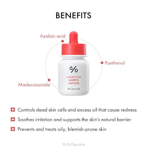 DR. CEURACLE | Azelaic 10 & Madeca Ampoule - 30ml