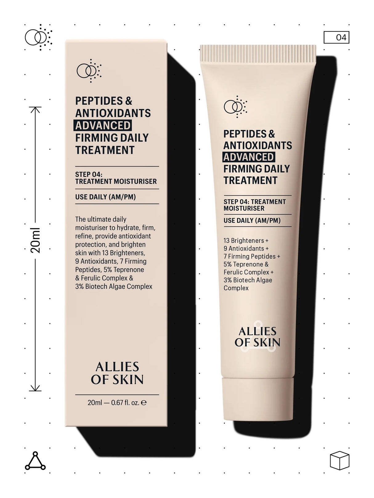 ALLIES OF SKIN | Peptides & Antioxidants ADVANCED Firming Daily Treatment