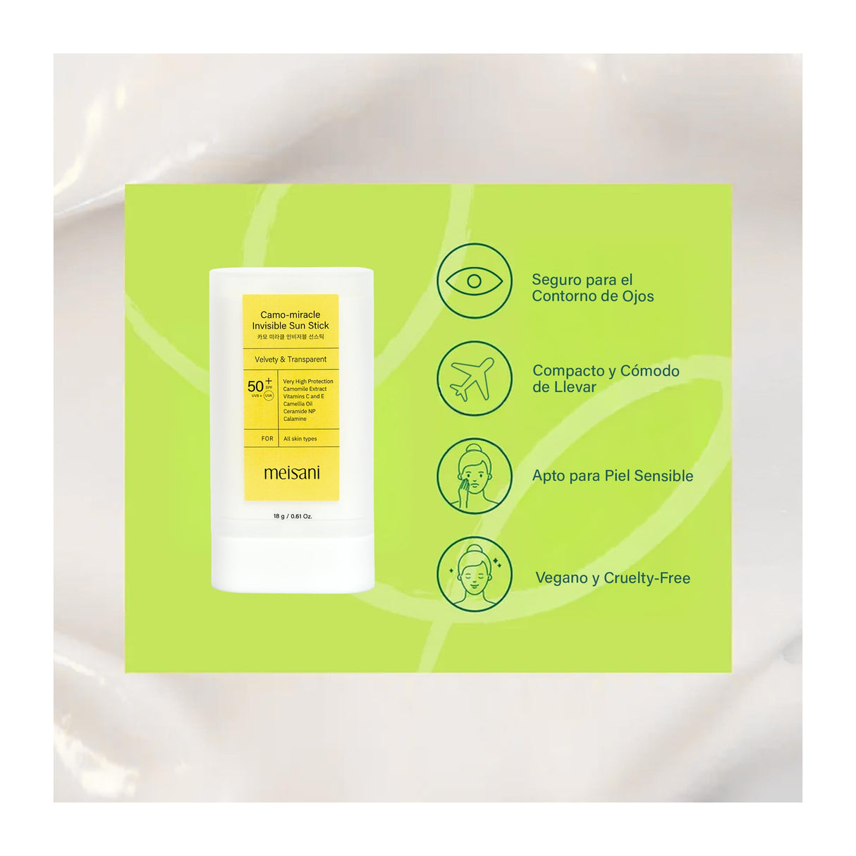 MEISANI | Camo-Miracle Invisible Sun Stick SPF50+ - 18g