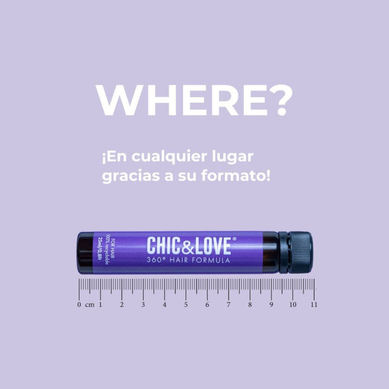 CHIC & LOVE | 360º Hair Formula Forte Elixir Cabello - 20 viales