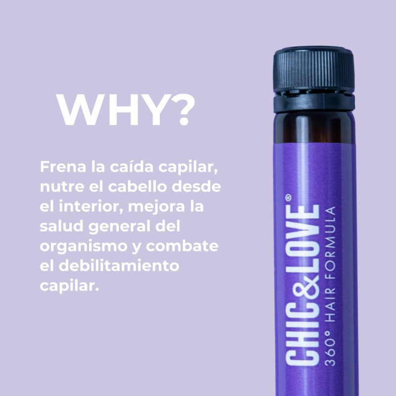 CHIC & LOVE | 360º Hair Formula Forte Elixir Cabello - 20 viales
