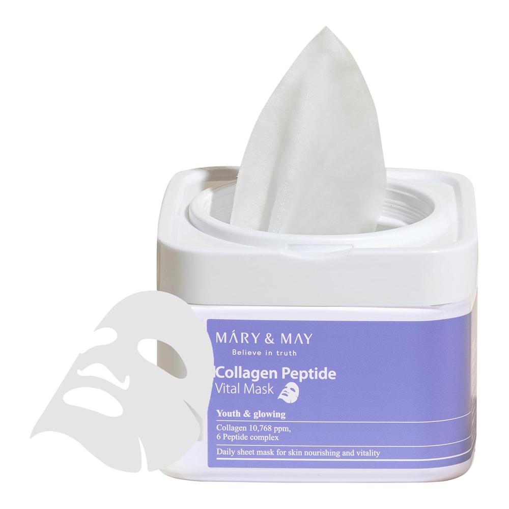 MARY & MAY | Collagen Peptide Vital Mask 30 sheets - 400 ml