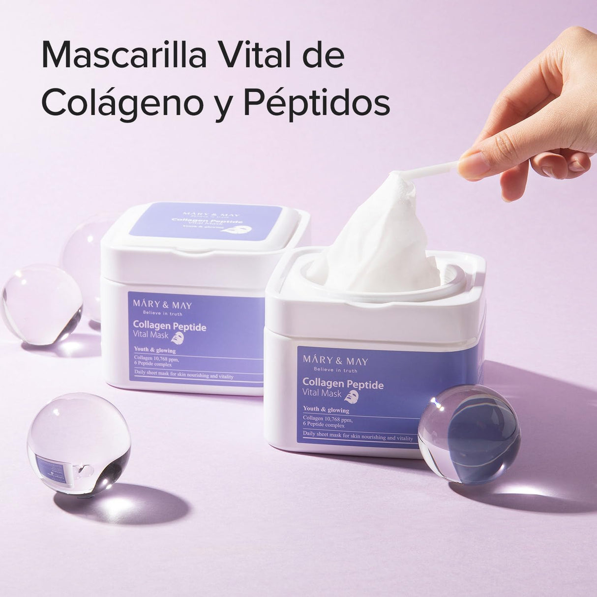 MARY & MAY | Collagen Peptide Vital Mask 30 sheets - 400 ml