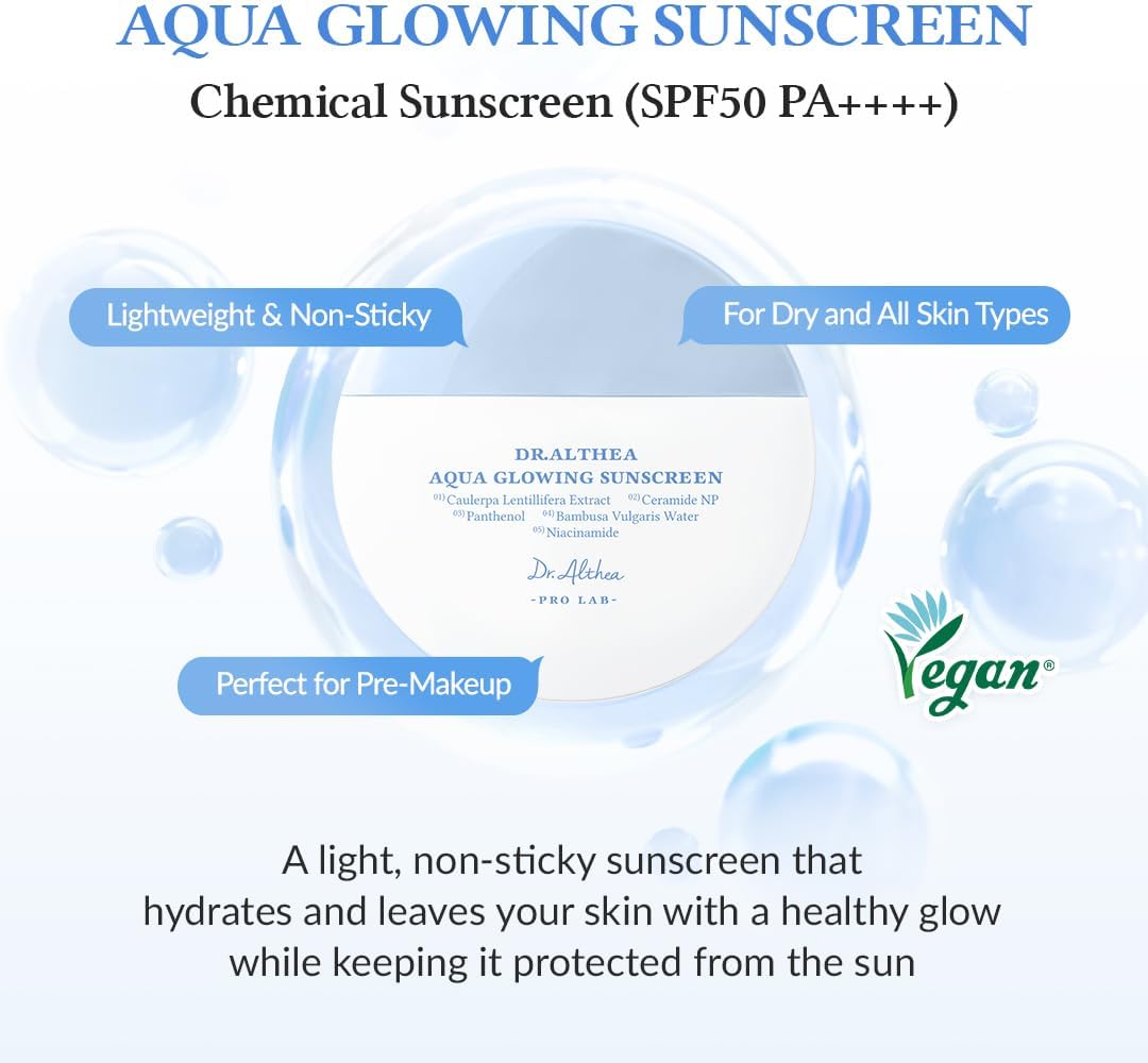 DR. ALTHEA | Aqua Glowing Sunscreen SPF50+ - 45ml