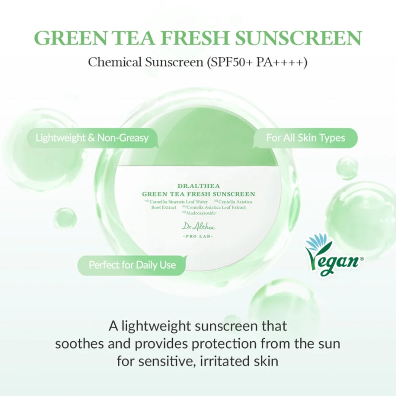 DR. ALTHEA | Green Tea Fresh Sunscreen SPF50+ - 45ml