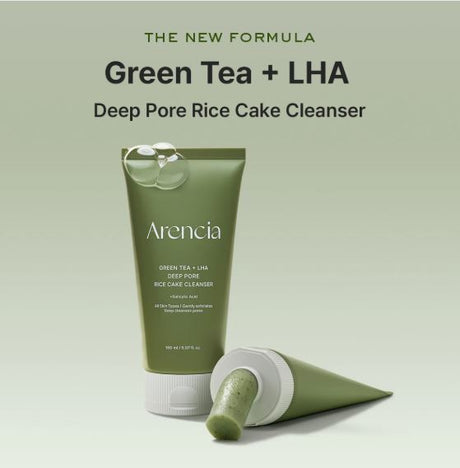 ARENCIA | Green Tea + LHA Deep Pore Rice Cake Cleanser - 150ml