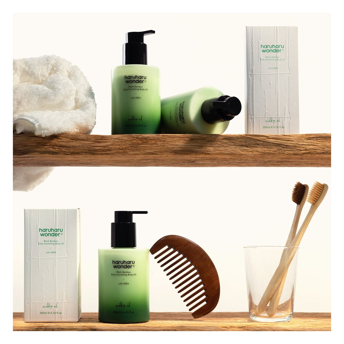 Black Bamboo Daily Soothing Body Oil 200ml — imagen 6