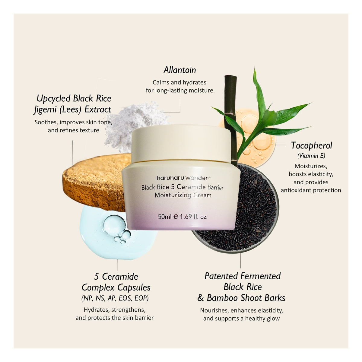 Black Rice 5 Ceramide Barrier Moisturizing Cream 50ml — imagen 4