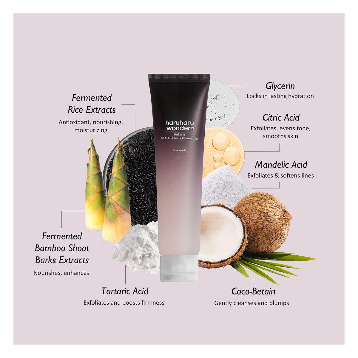 Black Rice Triple AHA Gentle Cleansing Gel - 100ml — imagen 4