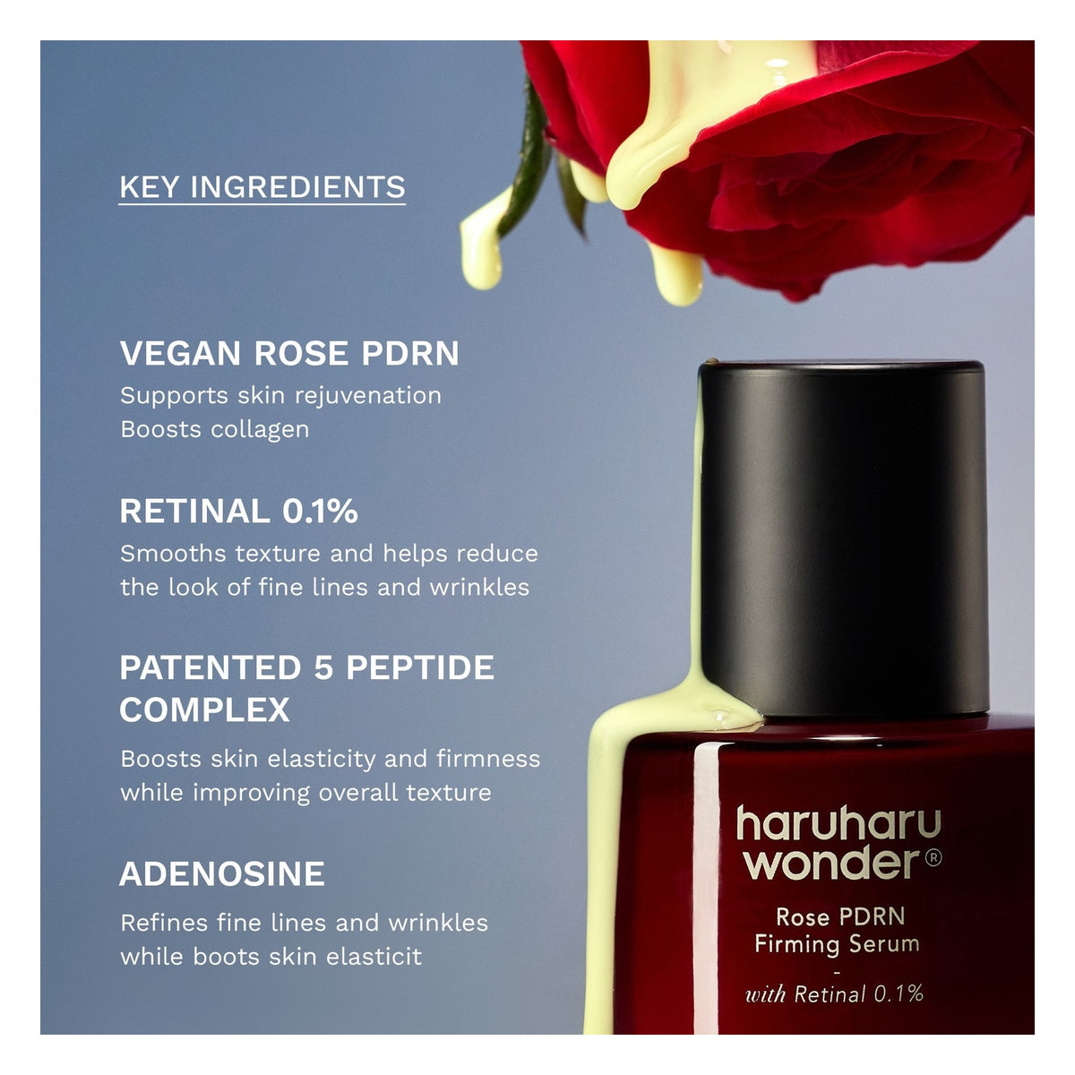 Rose PDRN Firming Serum 30ml (with Retinal 0.1%) — imagen 2