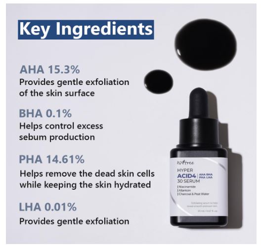 ISNTREE | Hyper Acid4 30 Serum AHA / BHA / PHA / LHA - 20ml