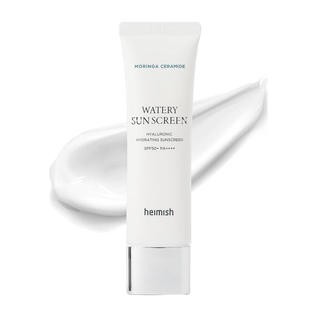 HEIMISH | Moringa Ceramide Hyaluronic Acid Hydrating Watery Sunscreen SPF50+ PA++++ - 50ml - Presentación individual