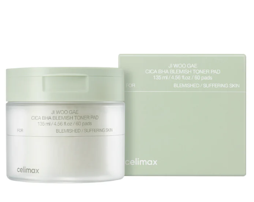 CELIMAX |  Ji Woo Gae Cica BHA Blemish Toner Pad - 60ud
