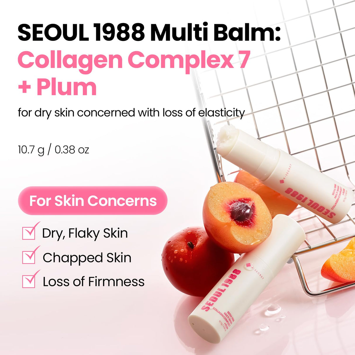 K-SECRET | Seoul 1988 Multi Balm – Collagen Complex 7 + Plum - 10.7 gr