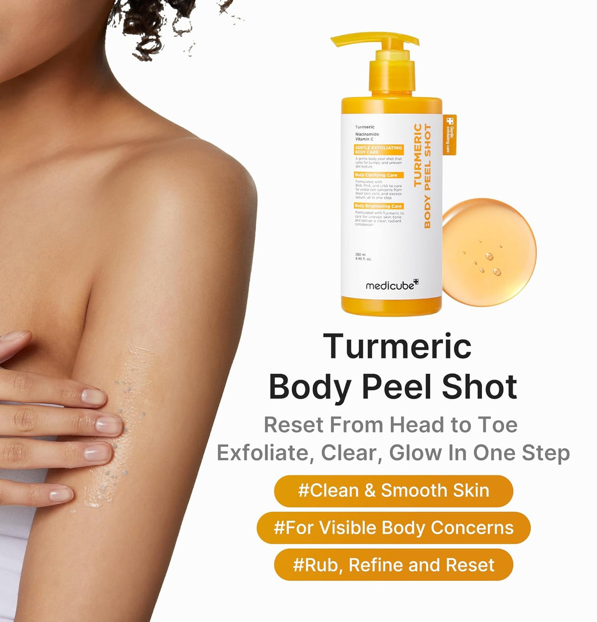 MEDICUBE | Kojic Acid Turmeric Body Peel Shot - 280ml