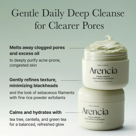 Arencia Fresh Green Rice Mochi Cleanser