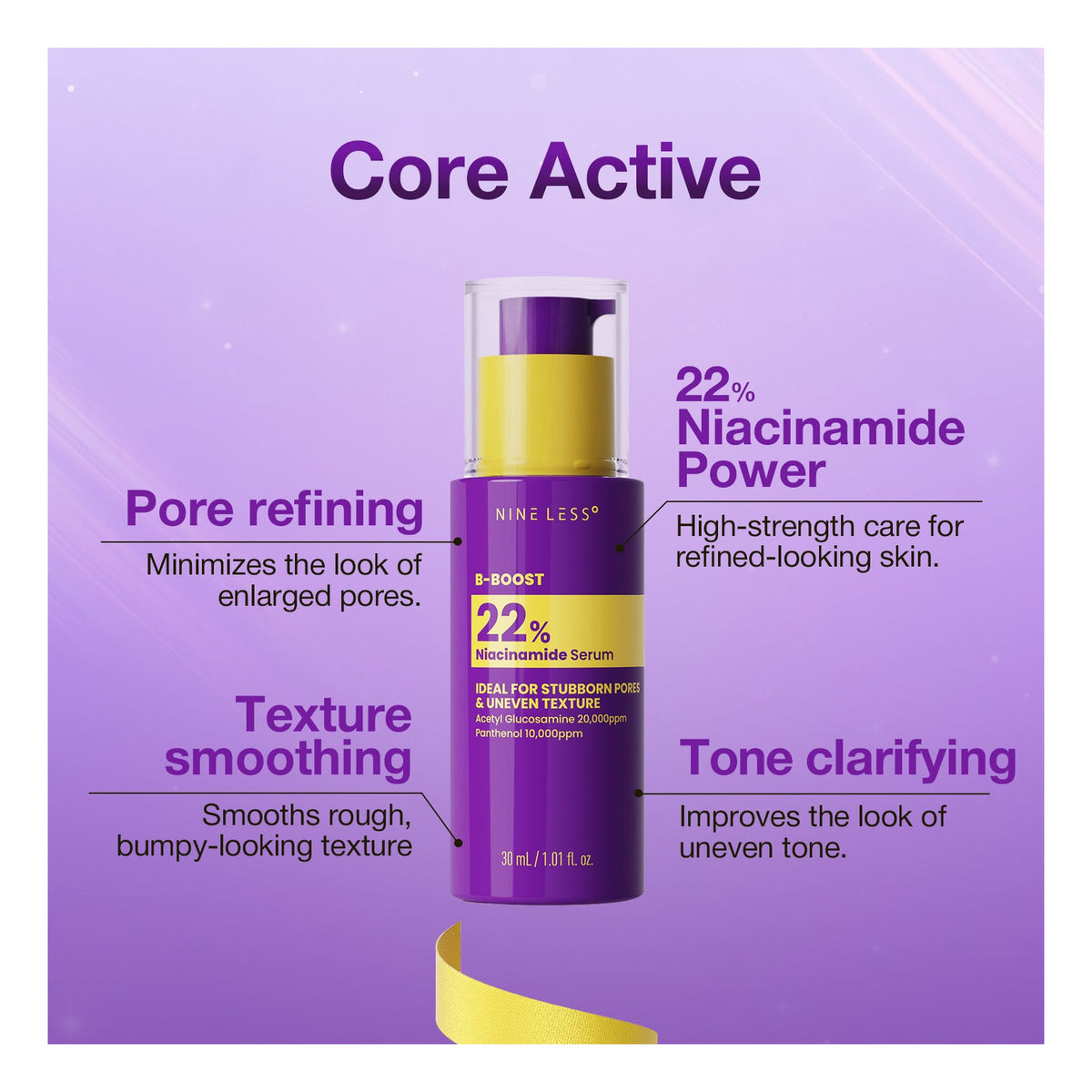 NINELESS B-Boost 22% Niacinamide Serum 30ml - imagen 4