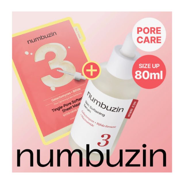NUMBUZIN | Skin Softening Serum 80ml Special Set + No.3 Sheet Mask
