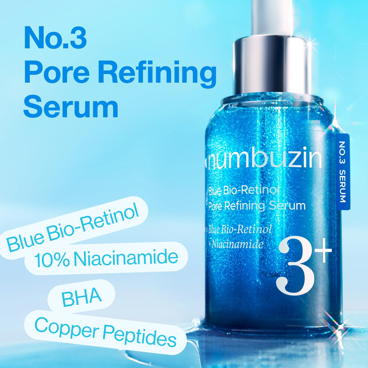 NUMBUZIN | No.3 Blue Bio-Retinol Pore Refining Serum - 30ml