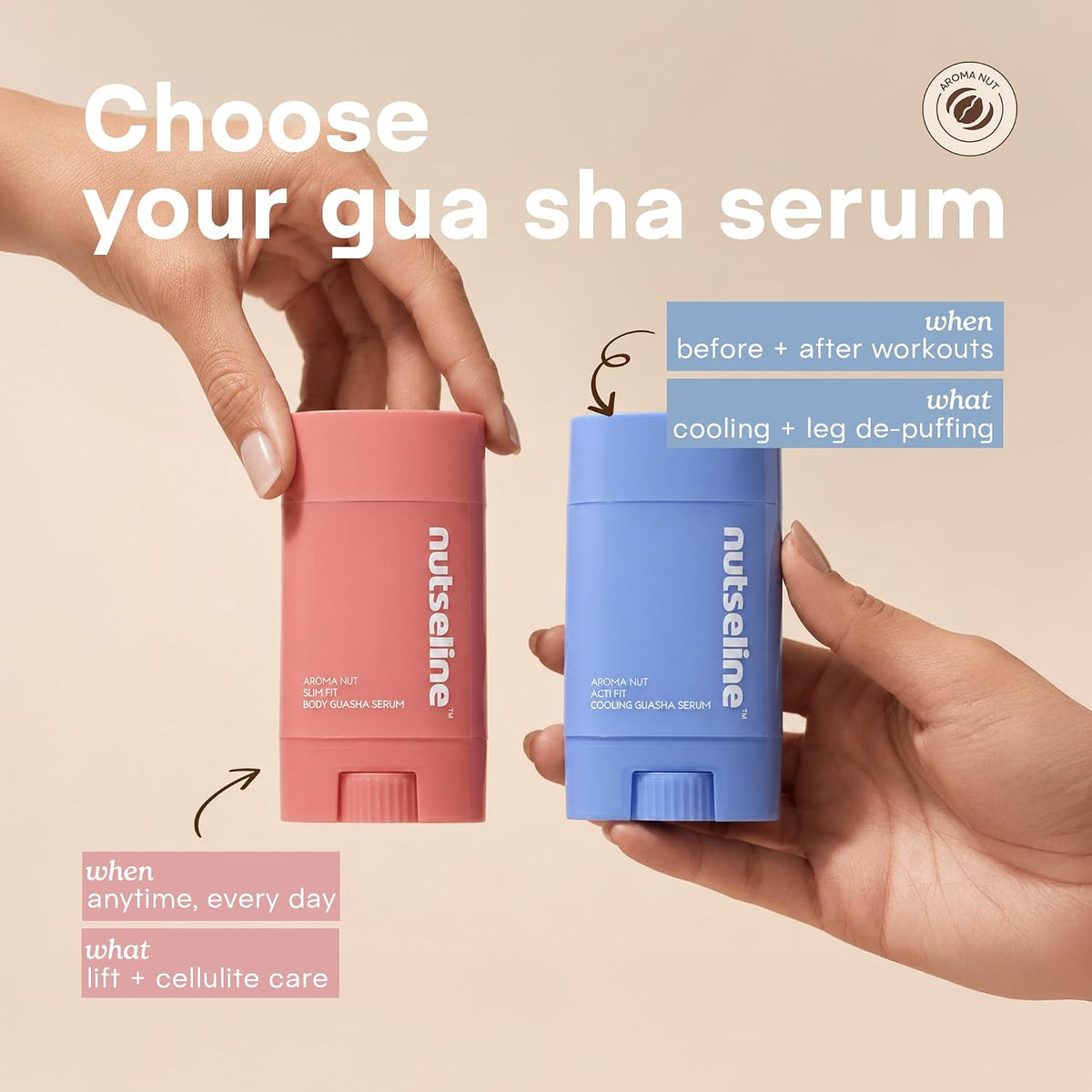 NUTSELINE | Aroma Nut Acti Fit Cooling Guasha Serum - 60ml