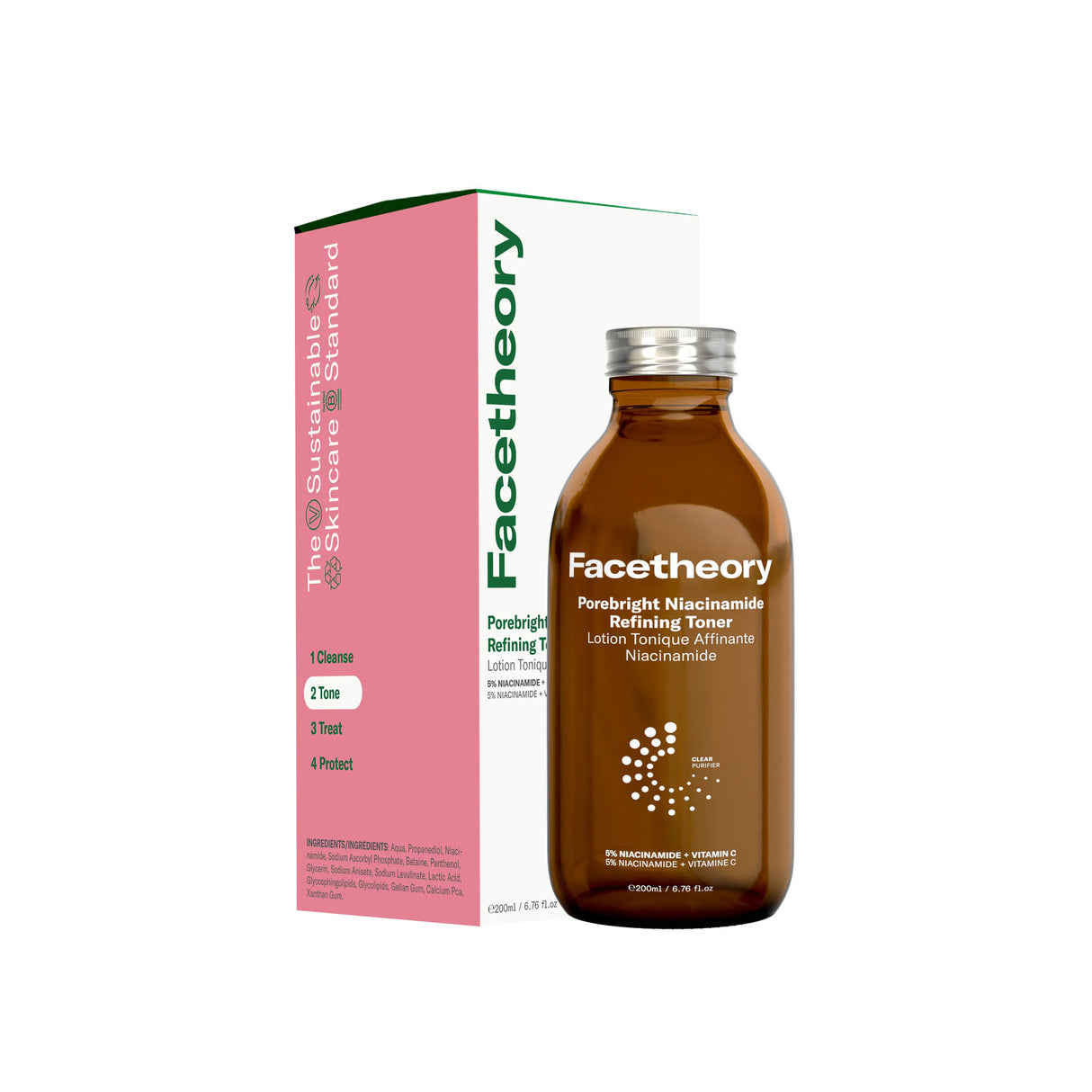 FACETHEORY | Tónico Alisador Porebright con Niacinamida - 200ml