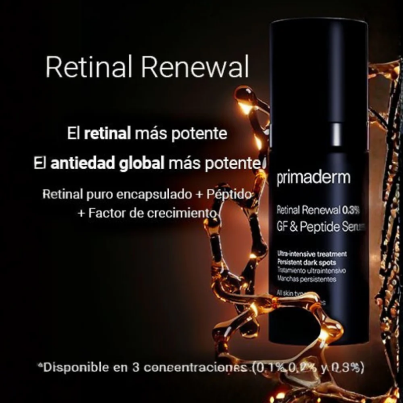 PRIMADERM | Retinal Renewal 0.3% GF & Peptide Serum - 30ml
