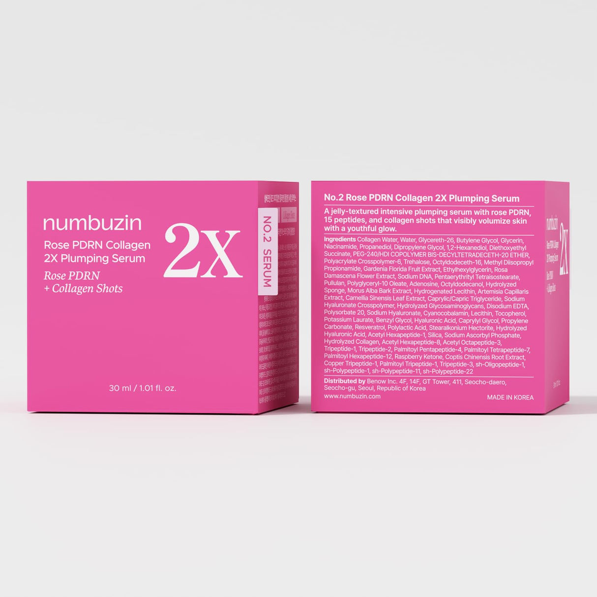 NUMBUZIN | No.2 Rose PDRN Collagen 2X Plumping Serum - 30ml
