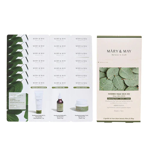 🎁 MARY & MAY | Houttuynia Tea Tree Line - Set de muestras (100% off)